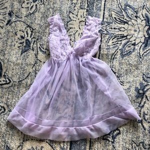 Vintage Lavender Lacey Nightgown